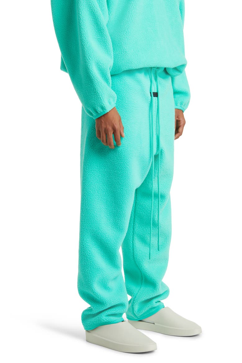 Polar Fleece Drawstring Pants, Alternate, color, MINT LEAF