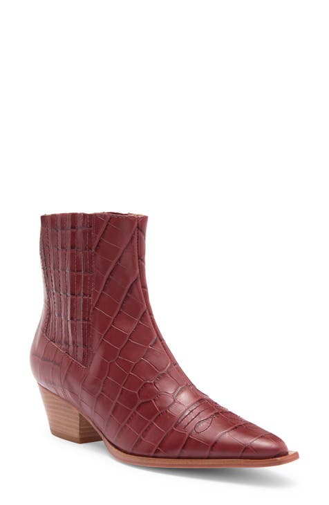 Briani Croc Embossed Boot (Women)