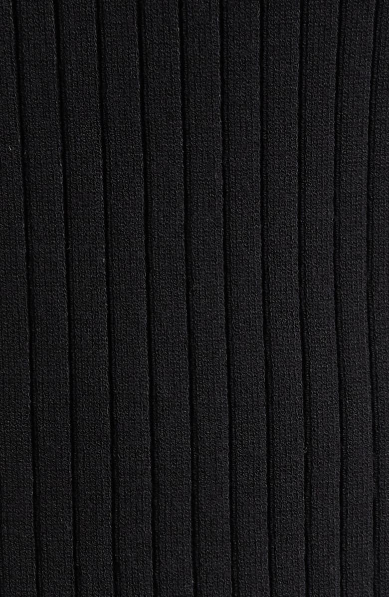 Elie Tahari The Suri Sleeveless Mock Neck Rib Top, Alternate, color, Noir