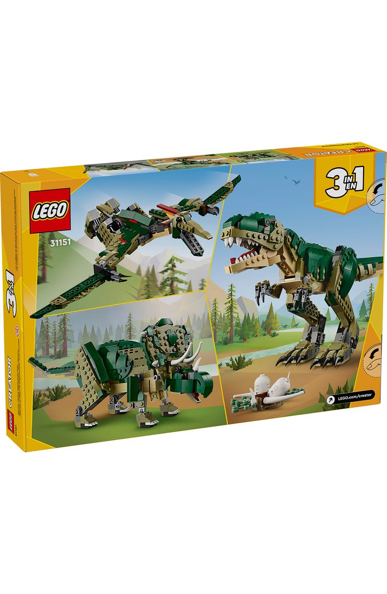 LEGO<sup>®</sup> 3-in-1 Creator Tyrannosaurus rex, Triceratops & Pterodactyl - 31151, Alternate, color, Multi