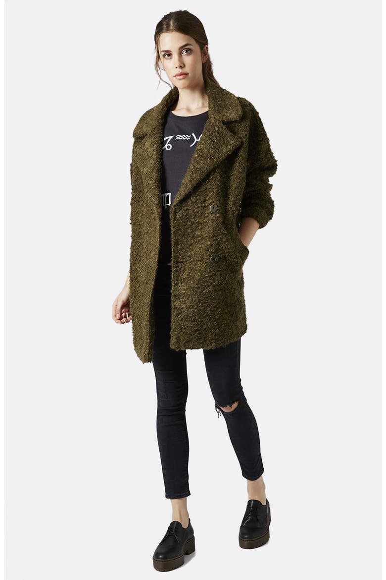 'Amelie' Slouchy Boyfriend Coat, Alternate, color, OLIVE