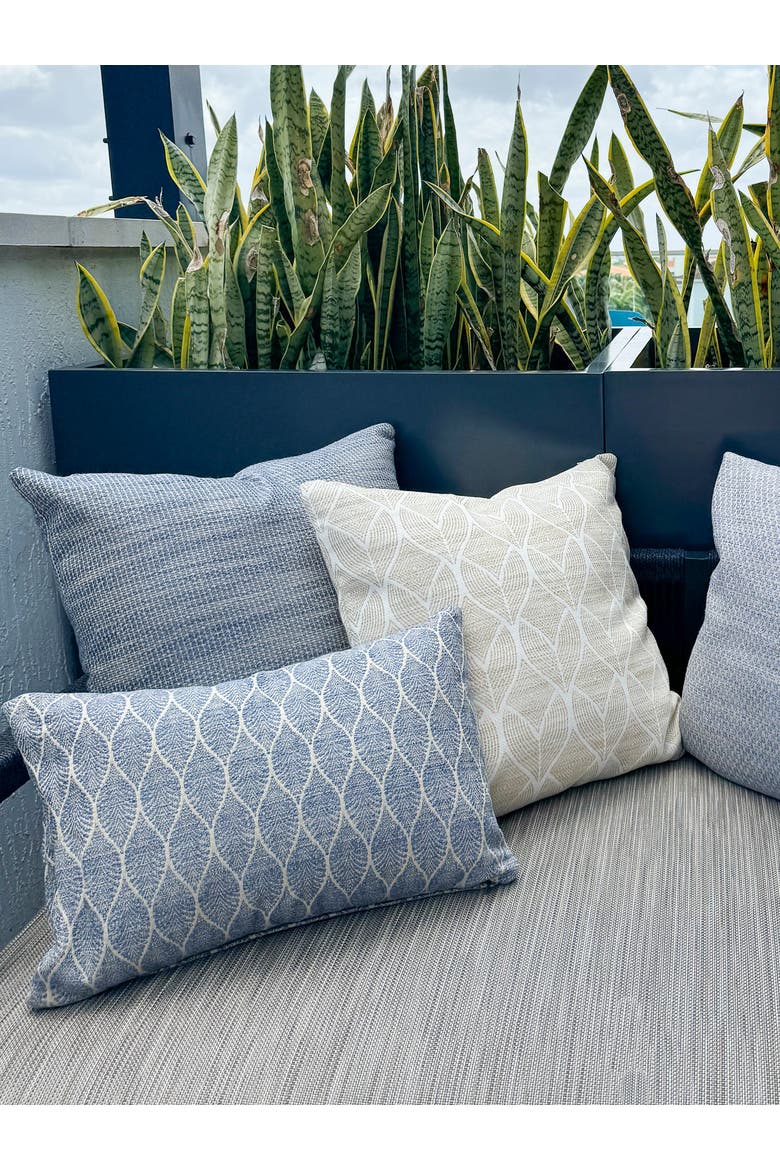 Cool Tropics Indoor Outdoor Pillow, Alternate, color, Beige