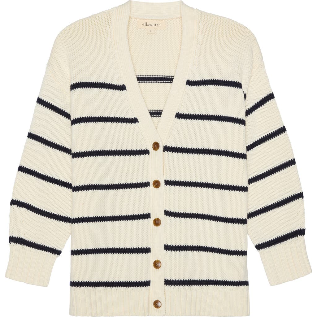 Ellsworth + Ivey Elizabeth Knit Cardigan In Neutral