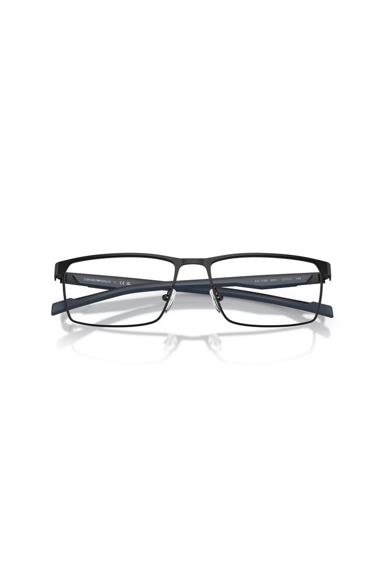 57mm Rectangle optical glasses, Alternate, color, Black