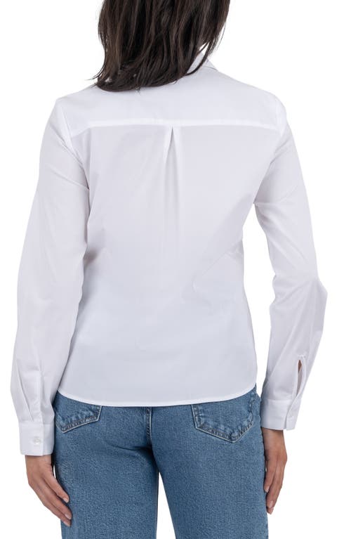 KUT FROM THE KLOTH KUT FROM THE KLOTH ANALEAH STRETCH COTTON BUTTON-UP SHIRT