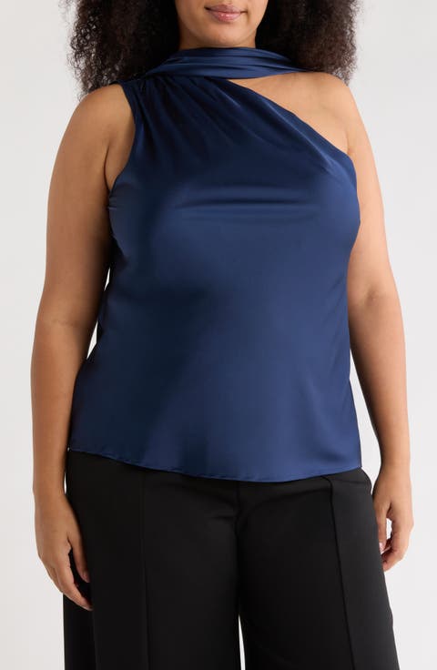 Scarf Detail One Shoulder Top