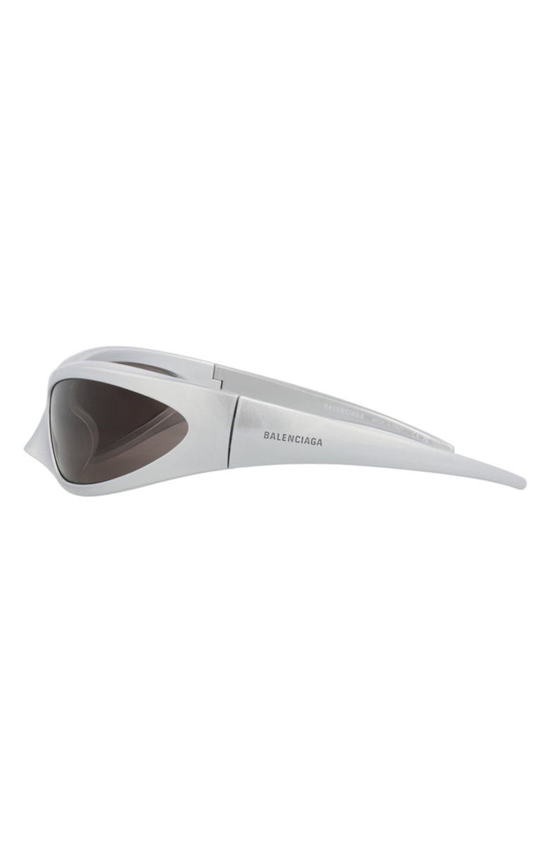 Balenciaga 80mm Wraparound Sunglasses, Alternate, color,