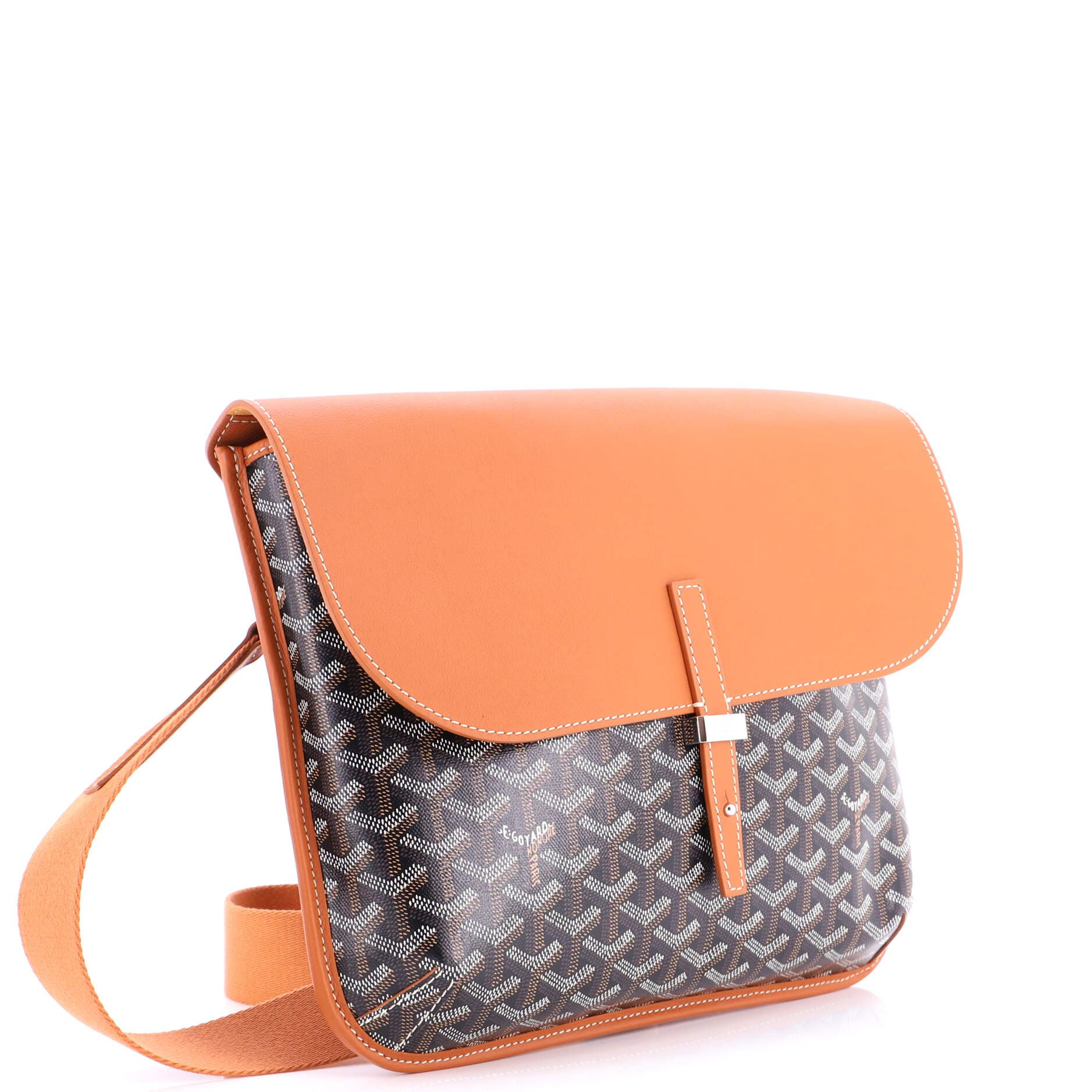 Pre-Owned Goyard Coursier Messenger Bag Coated Canvas and Leather, Alternate, color, Brown