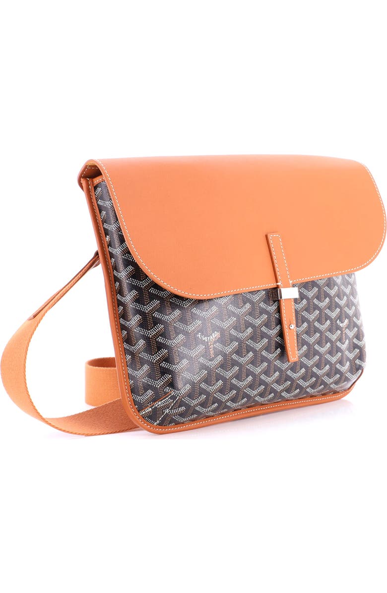 Pre-Owned Goyard Coursier Messenger Bag Coated Canvas and Leather, Alternate, color, Brown