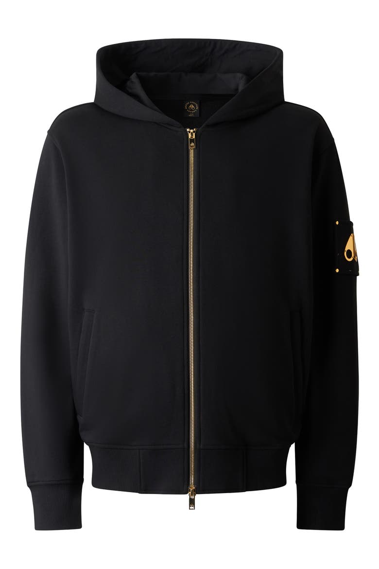 Hartsfield Cotton Zip Hoodie, Alternate, color, BLACK