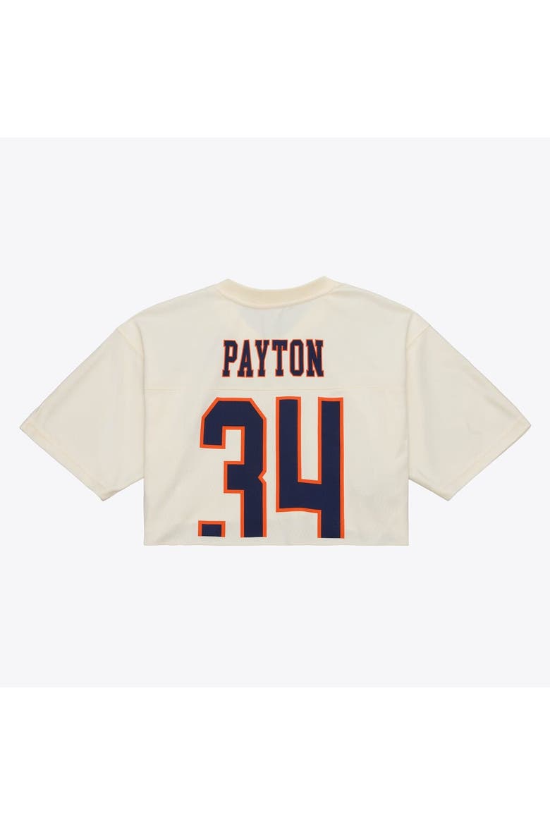 Women's Mitchell & Ness Walter Payton Cream Chicago Bears Retired Player Cropped Fashion Jersey, Alternate, color, Cream