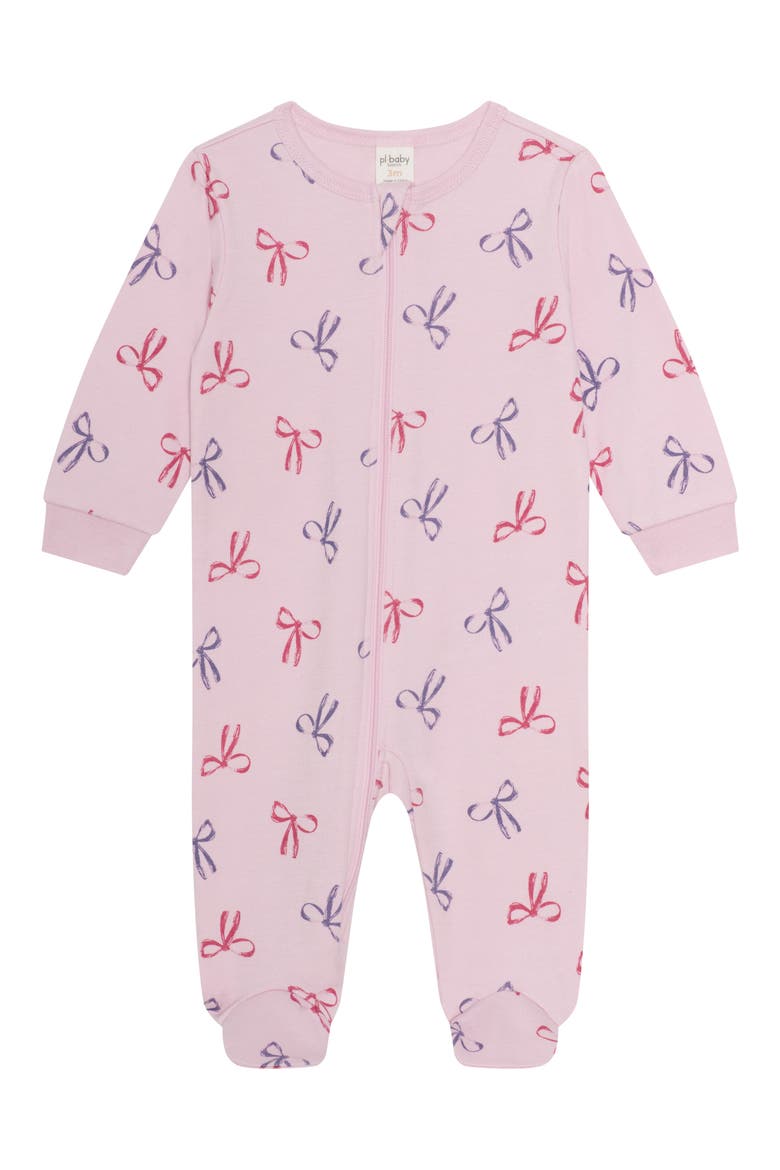 2-Pack Assorted Ribbed Knit Footies, Alternate, color, LIGHT PURPLE BOWS