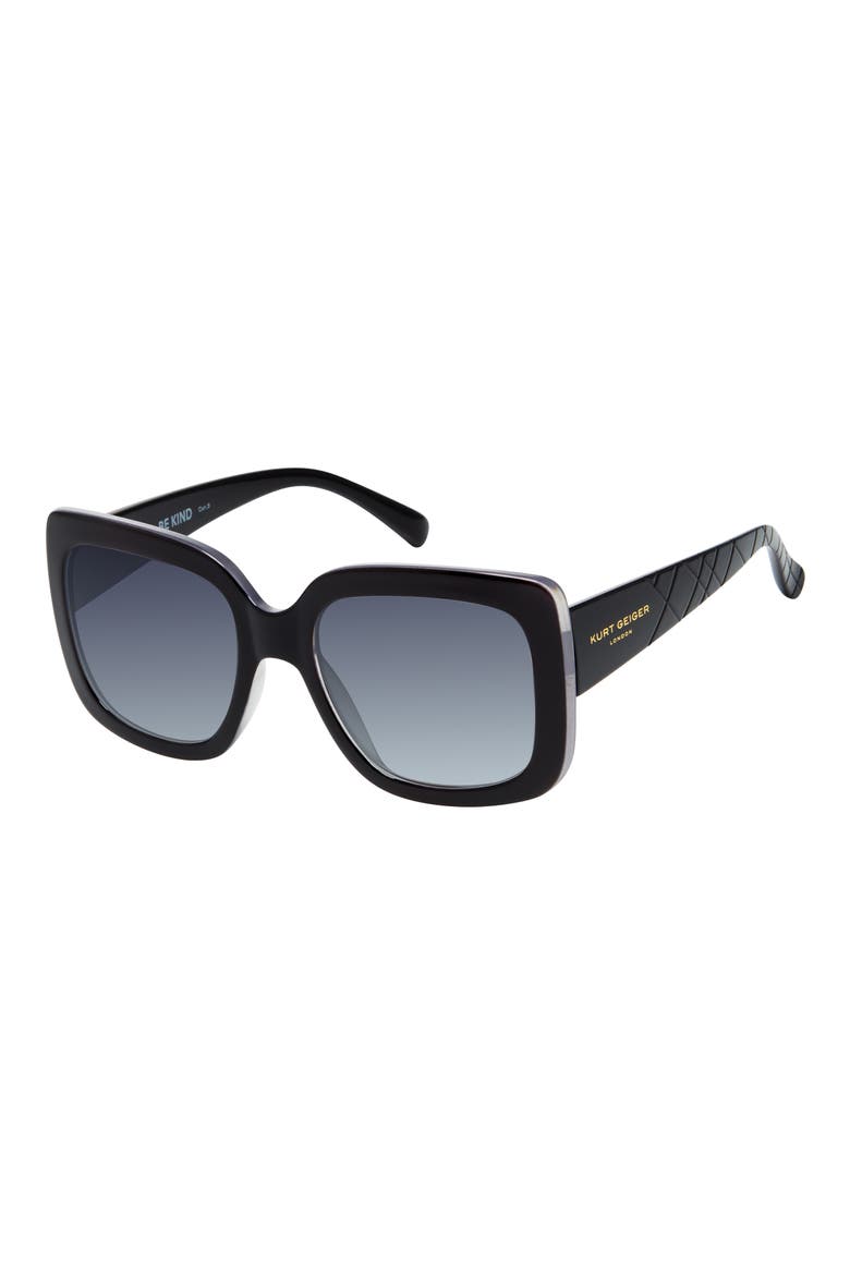 53mm Square Sunglasses, Alternate, color, BLACK/ LILAC CRYSTAL BI-LAYER