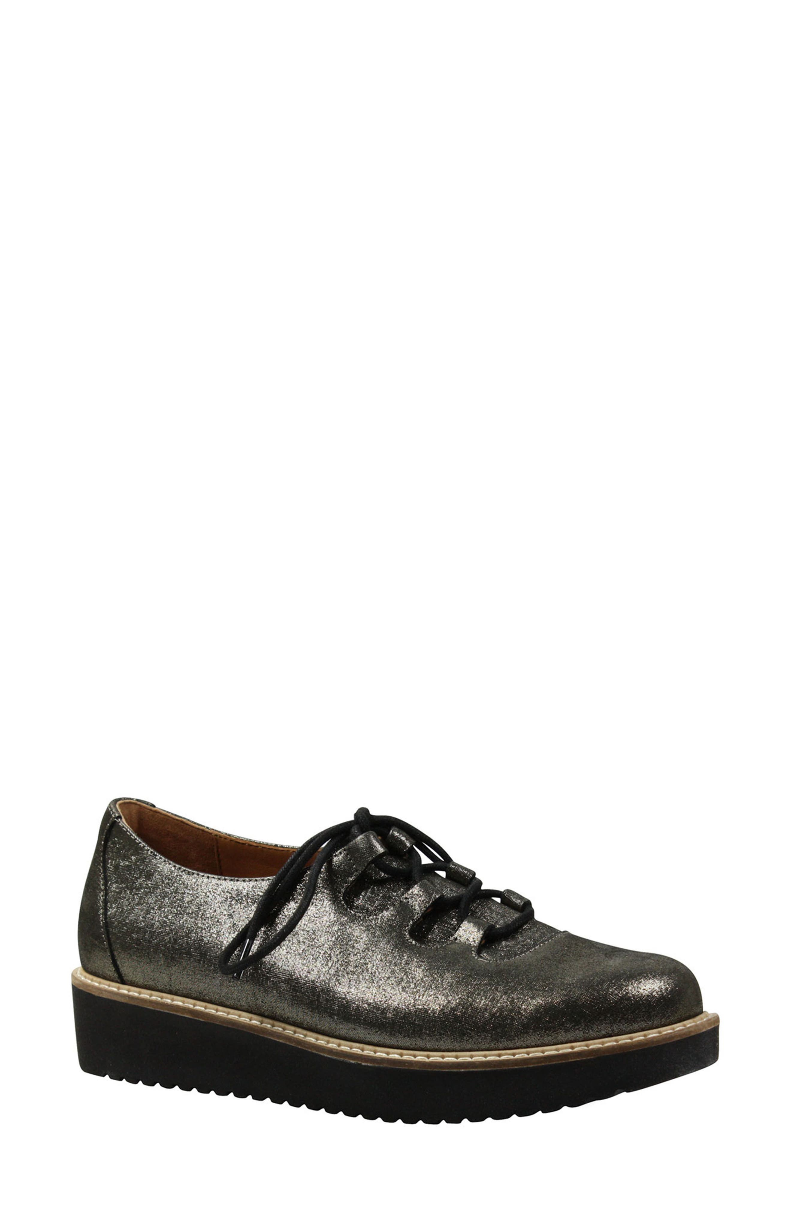 Ximena Loafer, Main, color, BLACK METALLIC LEATHER