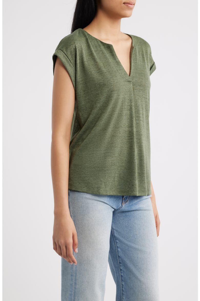 Caty Pleat Front Knit Top, Alternate, color, OLIVE MOSS