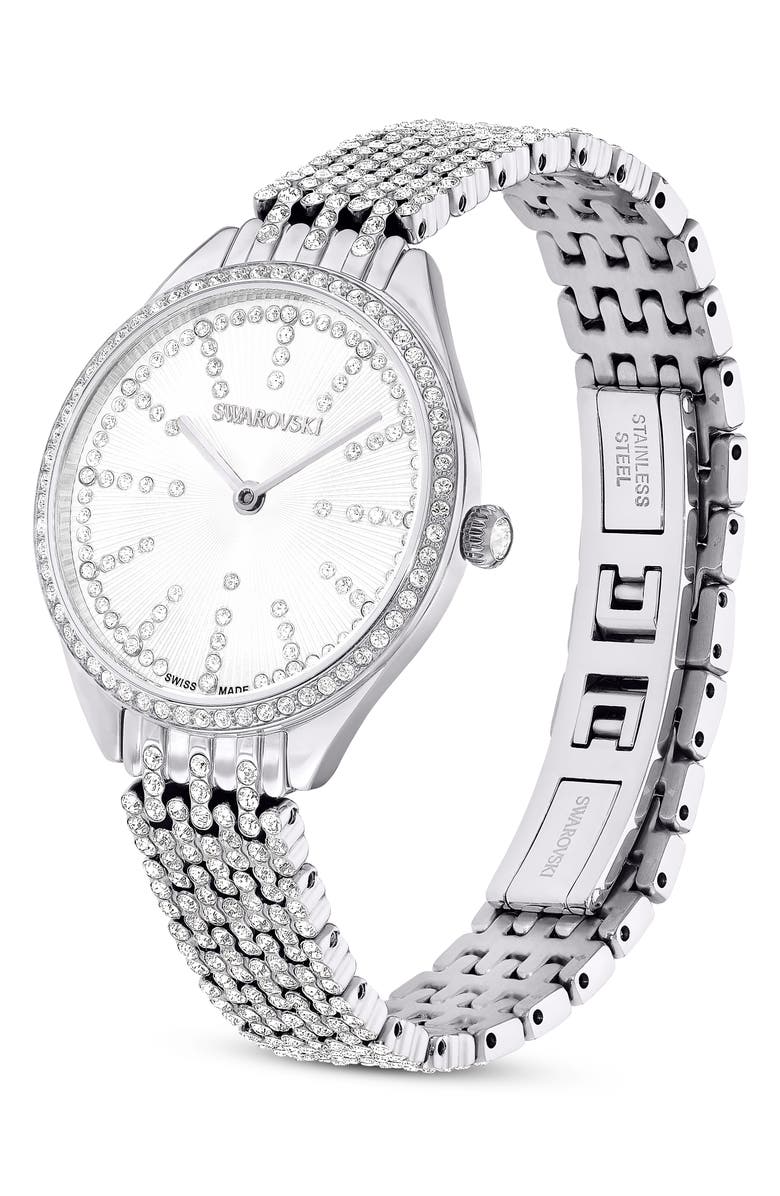 Swarovski Attract Bracelet Watch, 30mm, Alternate, color, Silver