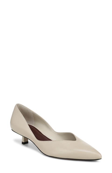 Hallie Pointed Toe Leather Pump