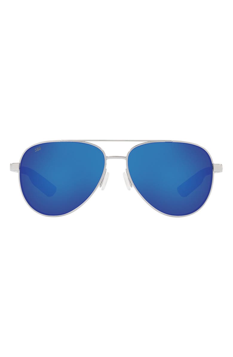 Costa Del Mar 57mm Aviator Sunglasses, Main, color,