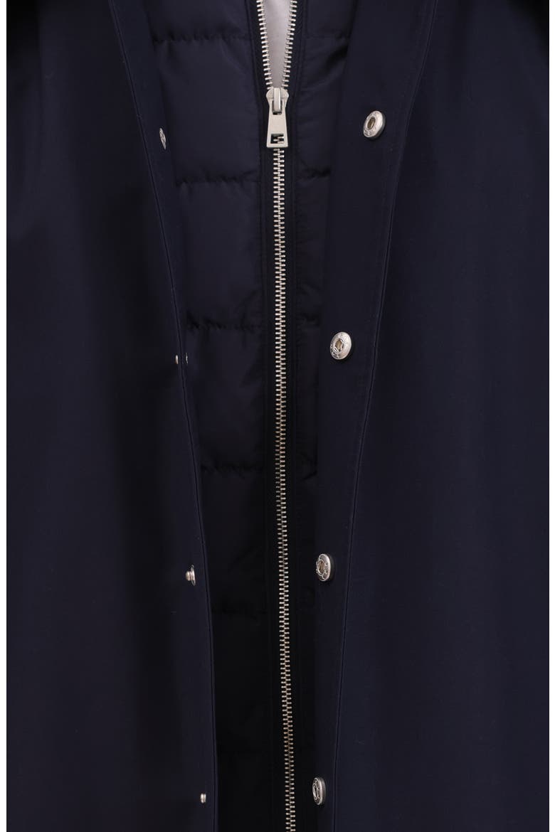 Mackintosh with Removable Quilted Bib, Alternate, color, NAVY