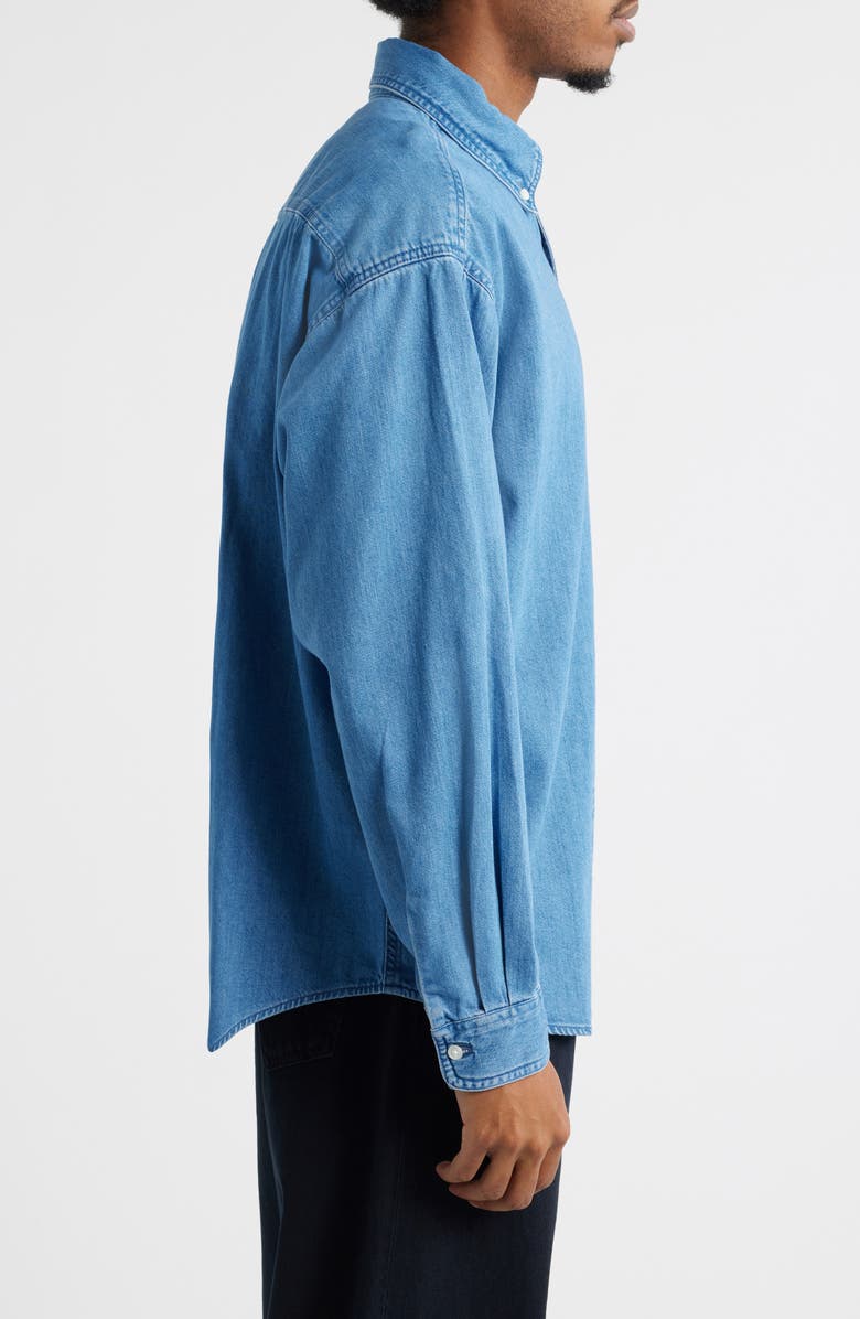 Carhartt Work In Progress Lucas Denim Button-Down Shirt, Alternate, color, Blue Stone Washed