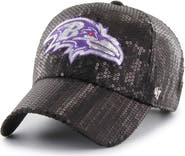 '47 Women's '47 Black Baltimore Ravens Dazzle Clean Up Adjustable Hat