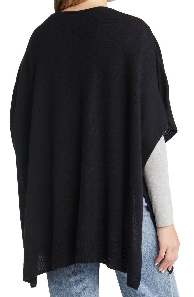 Nordstrom V-Neck Wool & Cashmere Poncho, Alternate, color,