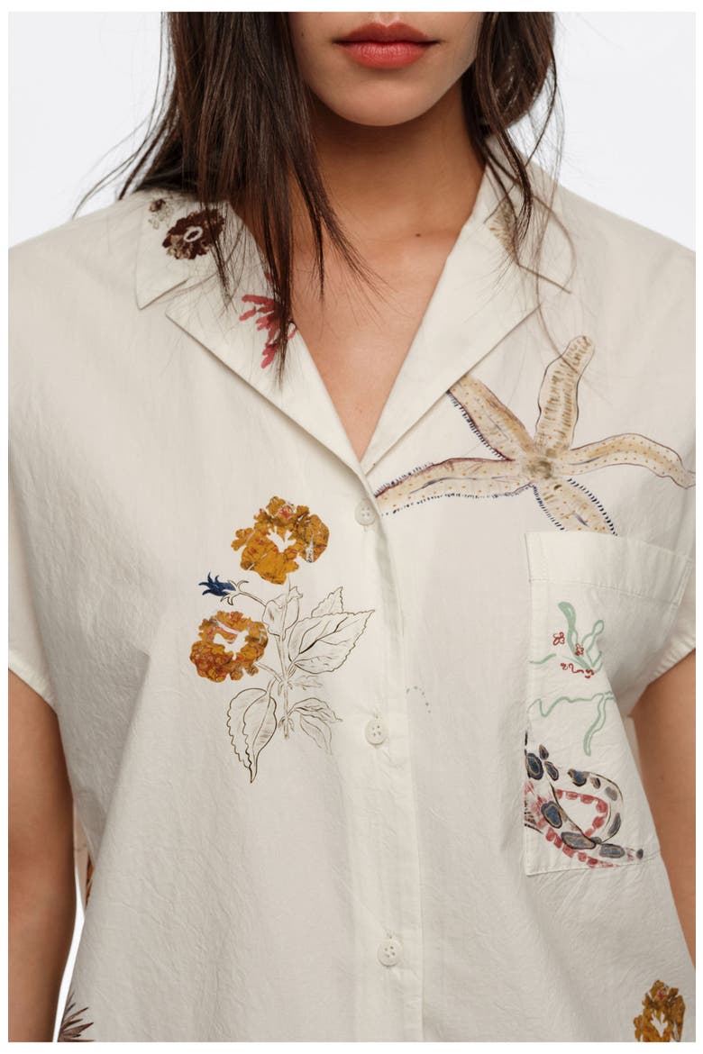 Seabed Cotton Cape Shirt, Alternate, color, SEABED OFF WHITE