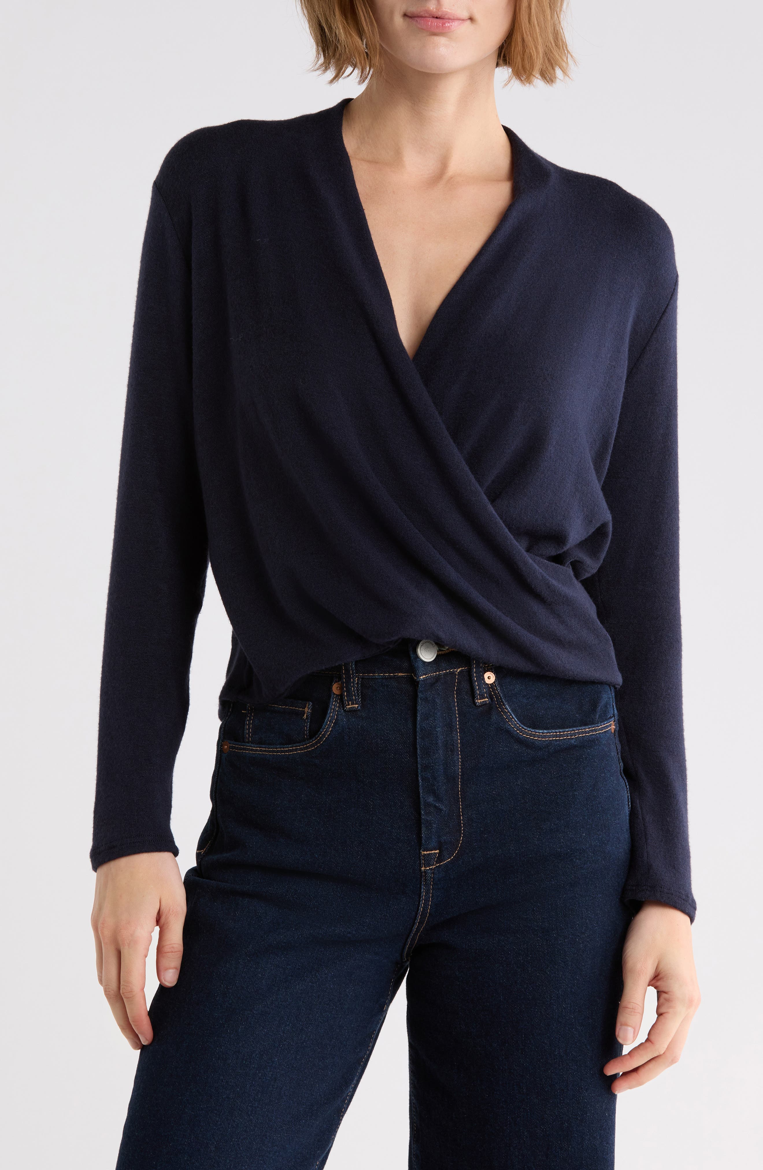 Surplice Knit Top