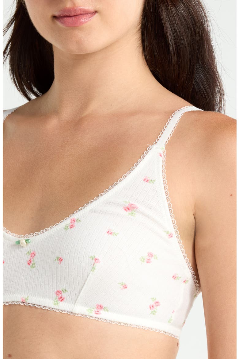 Sleepover Stretch Cotton Bralette, Alternate, color, PRINT ECRU BACKGR
