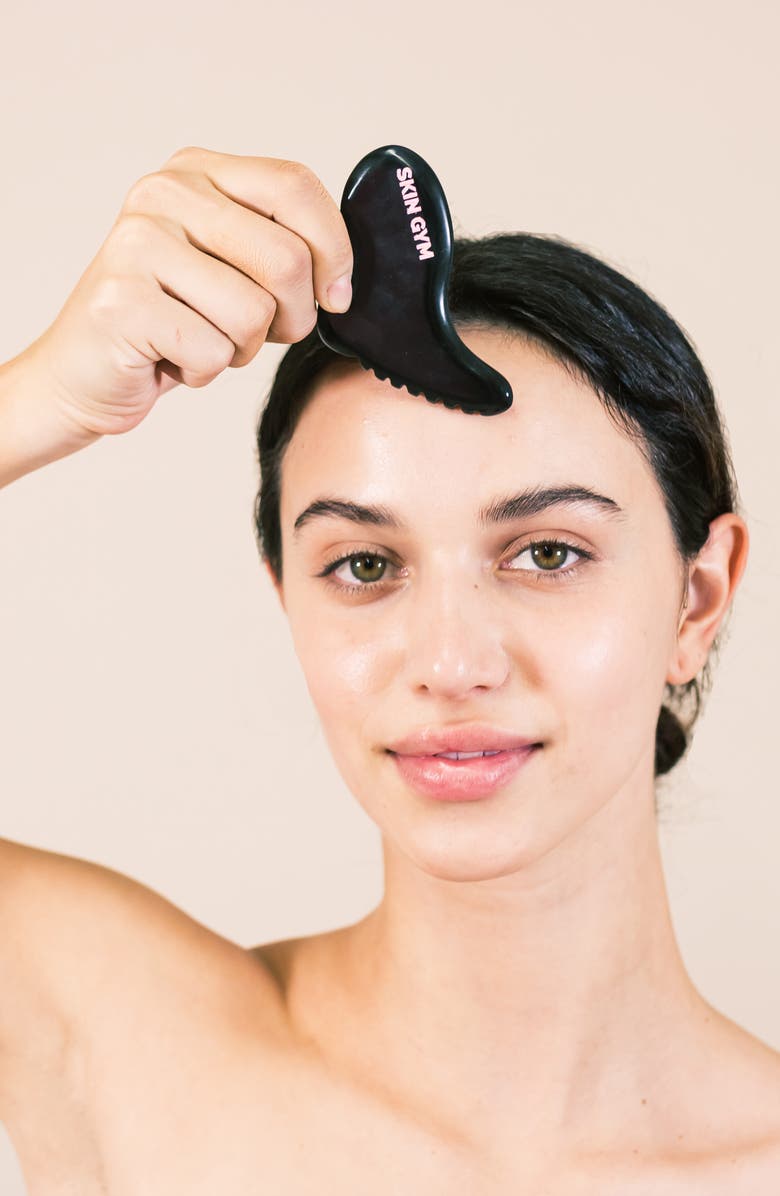Skin Gym Black Obsidian Buffy Gua Sha Tool, Alternate, color, 