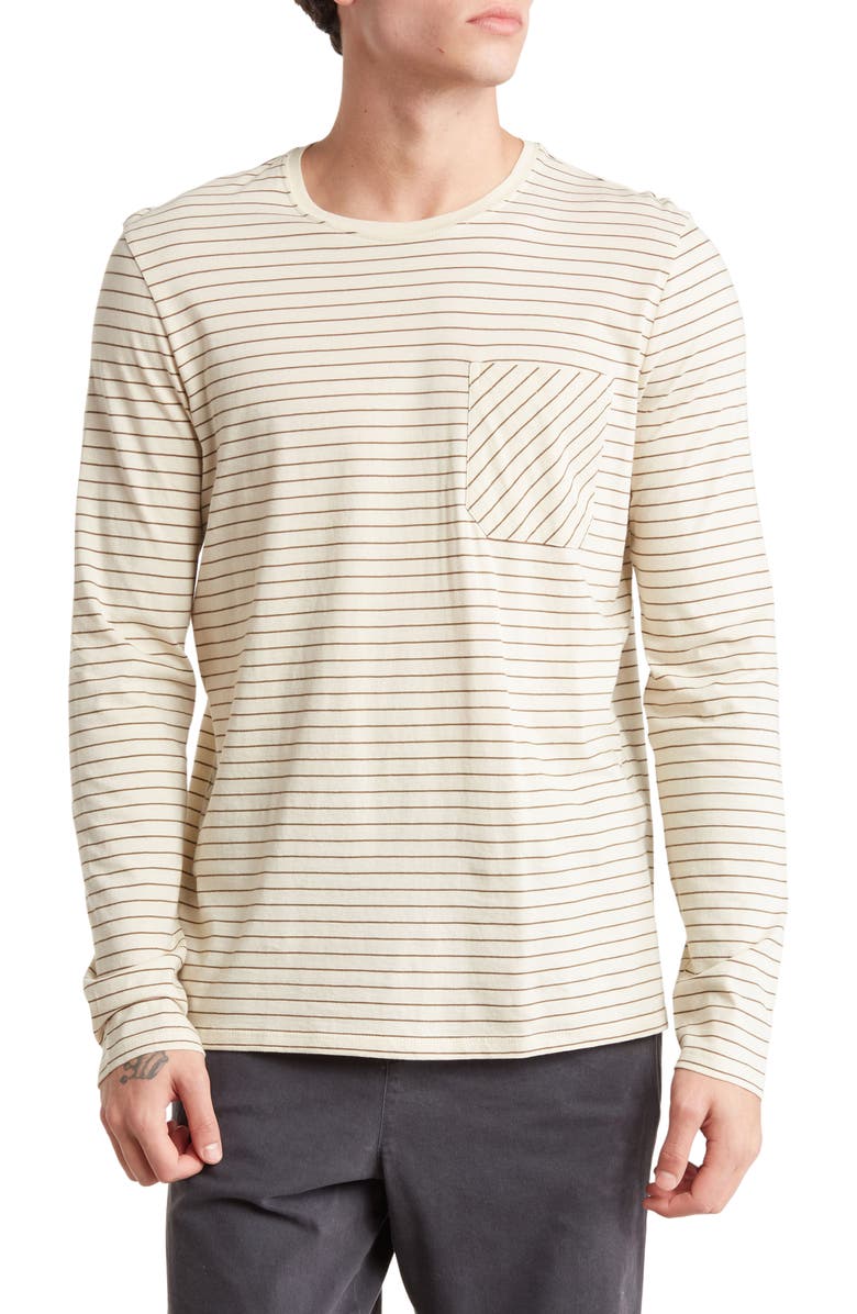 ATM Anthony Thomas Melillo Stripe Jersey Long Sleeve Crewneck T-Shirt, Main, color, 