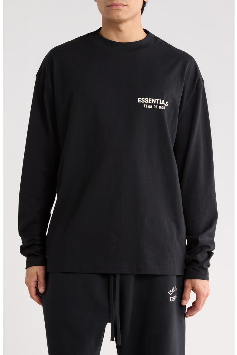 Classic Fit Long Sleeve Logo Graphic T-Shirt, Main, color, VINTAGE BLACK / WHITE