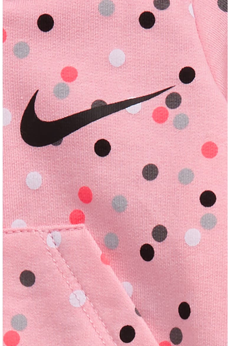 Full Zip Hoodie, Bodysuit & Leggings Set, Alternate, color, BLACK/PINK