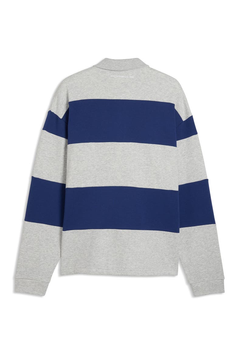 Lifestyle Crew Oversize Cotton Blend Polo, Alternate, color, BLUE JEWEL