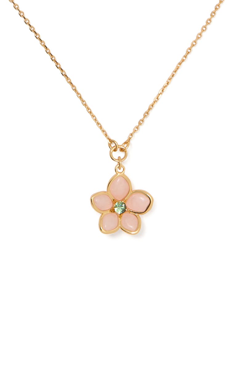 Kate Spade New York pastel petal pendant necklace, Main, color, 