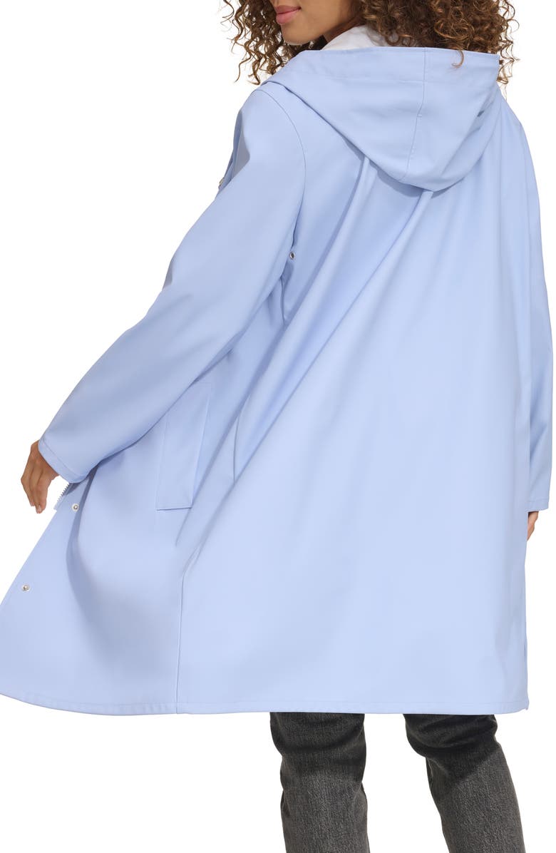 Water Resistant Hooded Long Rain Jacket