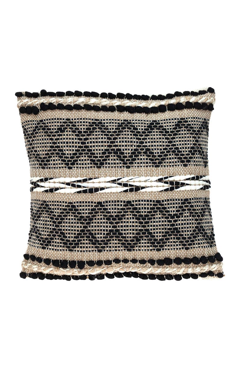 PARKLAND COLLECTION Ezra Transitional Beige Throw Pillow, Main, color, Beige