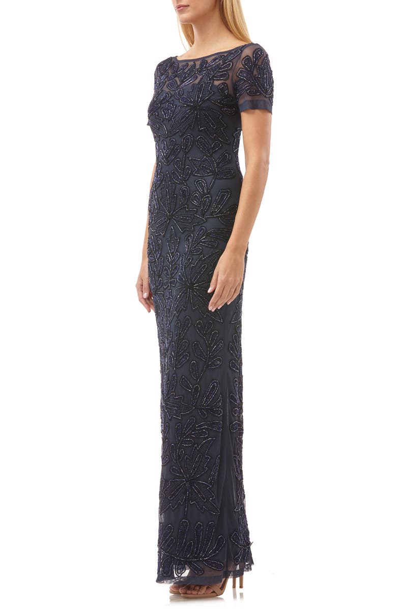 JS Collections Beaded Soutache Evening Gown, Alternate, color, 