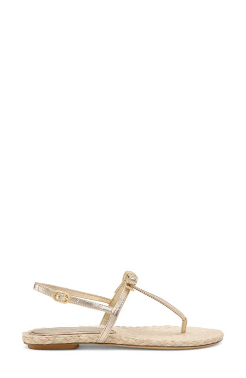 Shop Stuart Weitzman Felicity Slingback Espadrille Sandal In Light Gold/natural