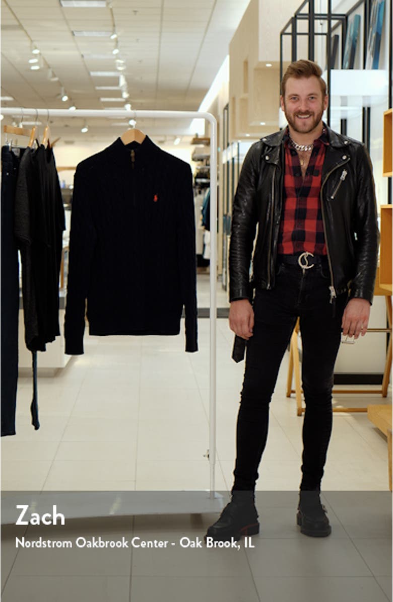 Men's Cable Knit Quarter Zip Pullover, sales video thumbnail