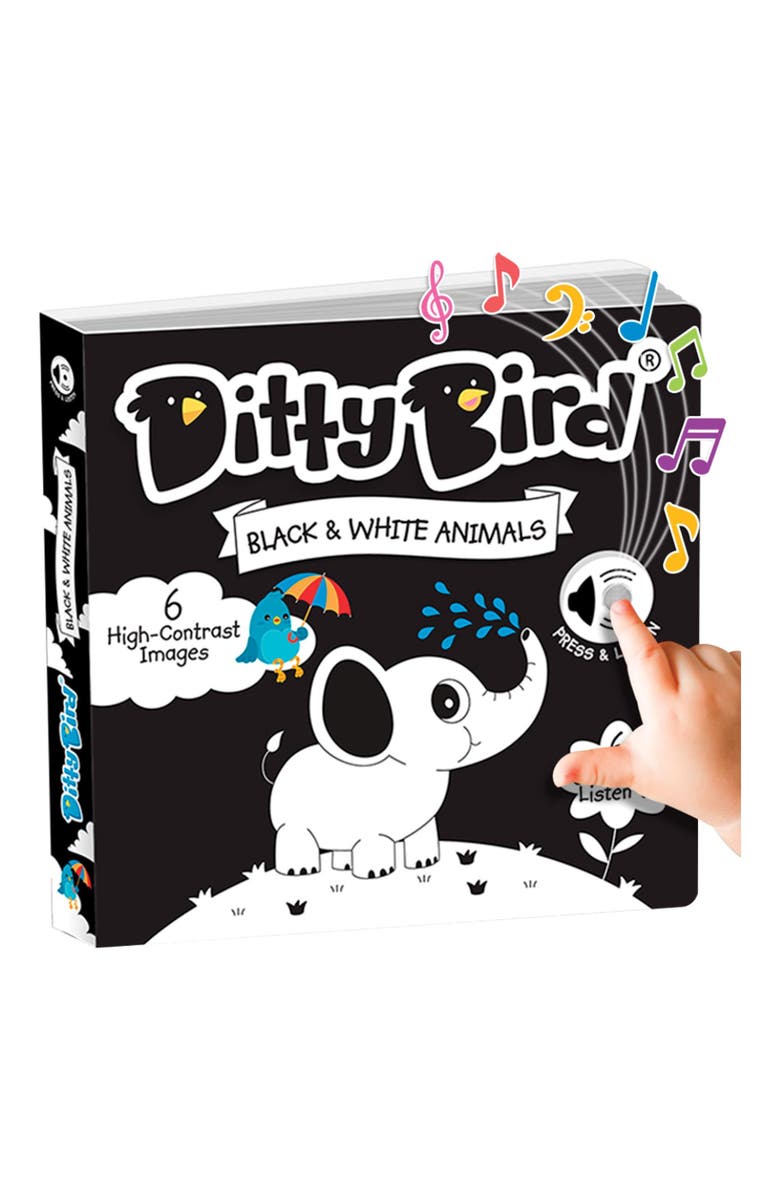 Ditty Bird Black & White and Touch Colors Sound Books - Set of 2, Alternate, color, Multicolor