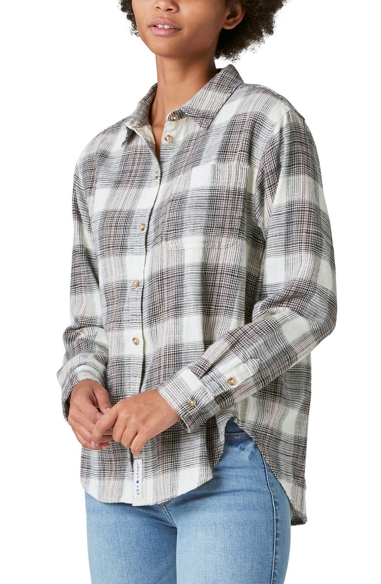 Lucky Brand Pocket Oversize Boyfriend Button-Up Shirt, Alternate, color, 