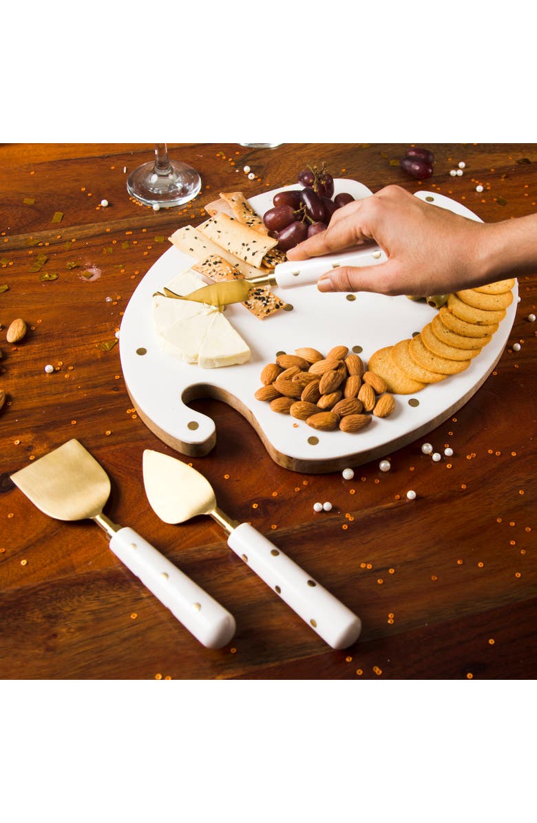 Mela Artisans Sitara Serving Board, Alternate, color, Gold