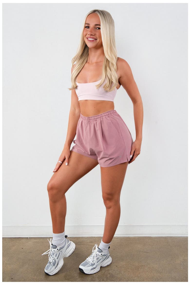 Breeze Pleat Short, Alternate, color, Peony