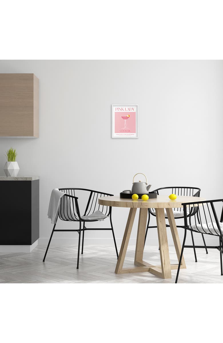 Stupell Industries Pink Lady Framed Canvas Wall Art, Alternate, color, Pink