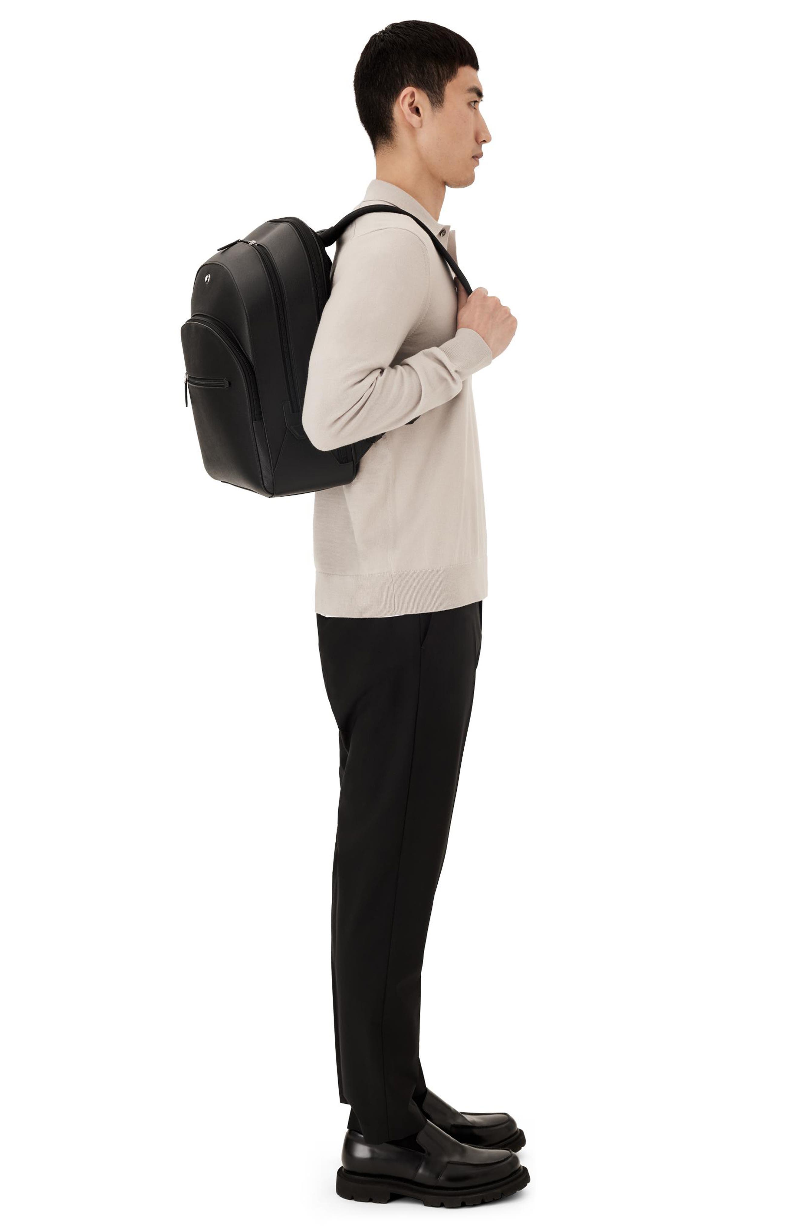 Montblanc Large Sartorial Leather Backpack, Alternate, color, 