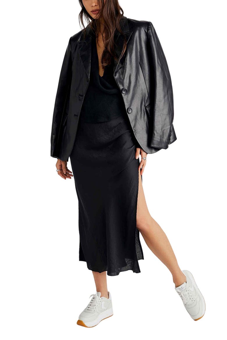 Hold Me Close Rib Wrap Front Top, Alternate, color, BLACK