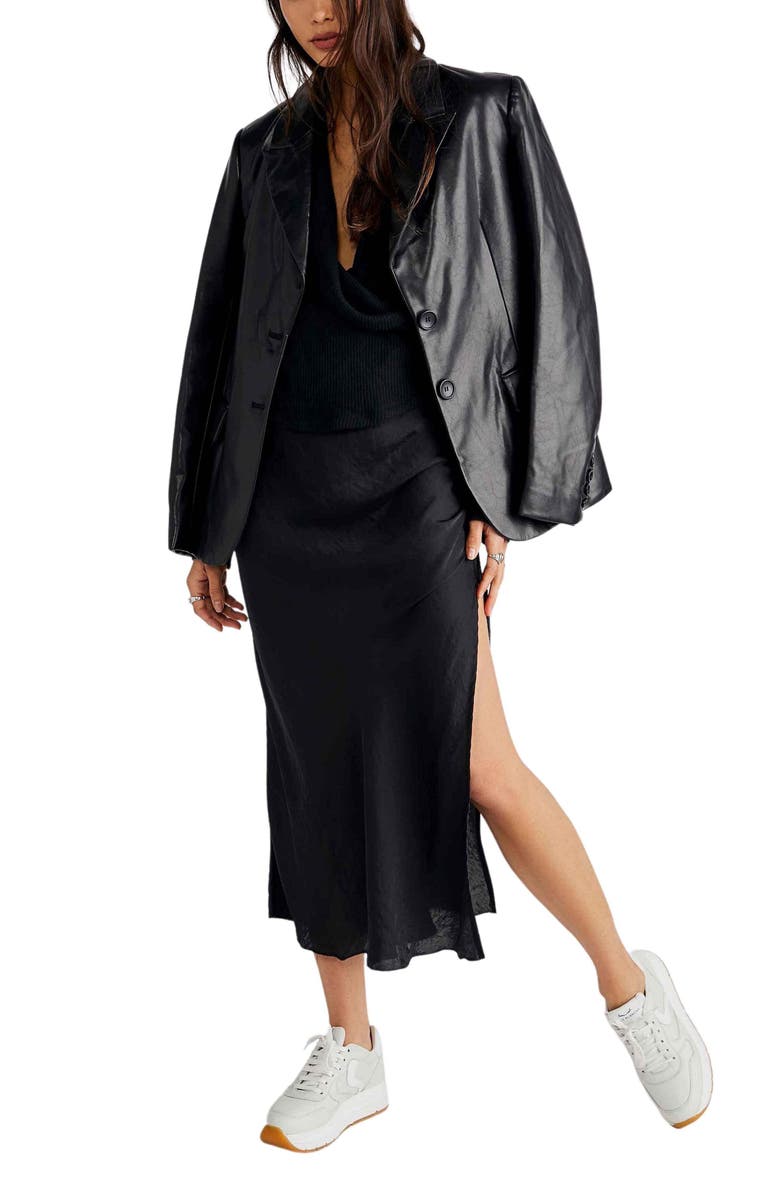 Free People Hold Me Close Rib Wrap Front Top, Alternate, color,