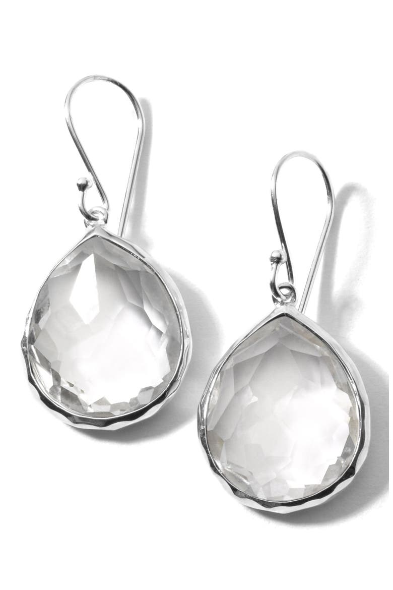 Rock Candy® Mini Teardrop Earrings, Main, color, SILVER