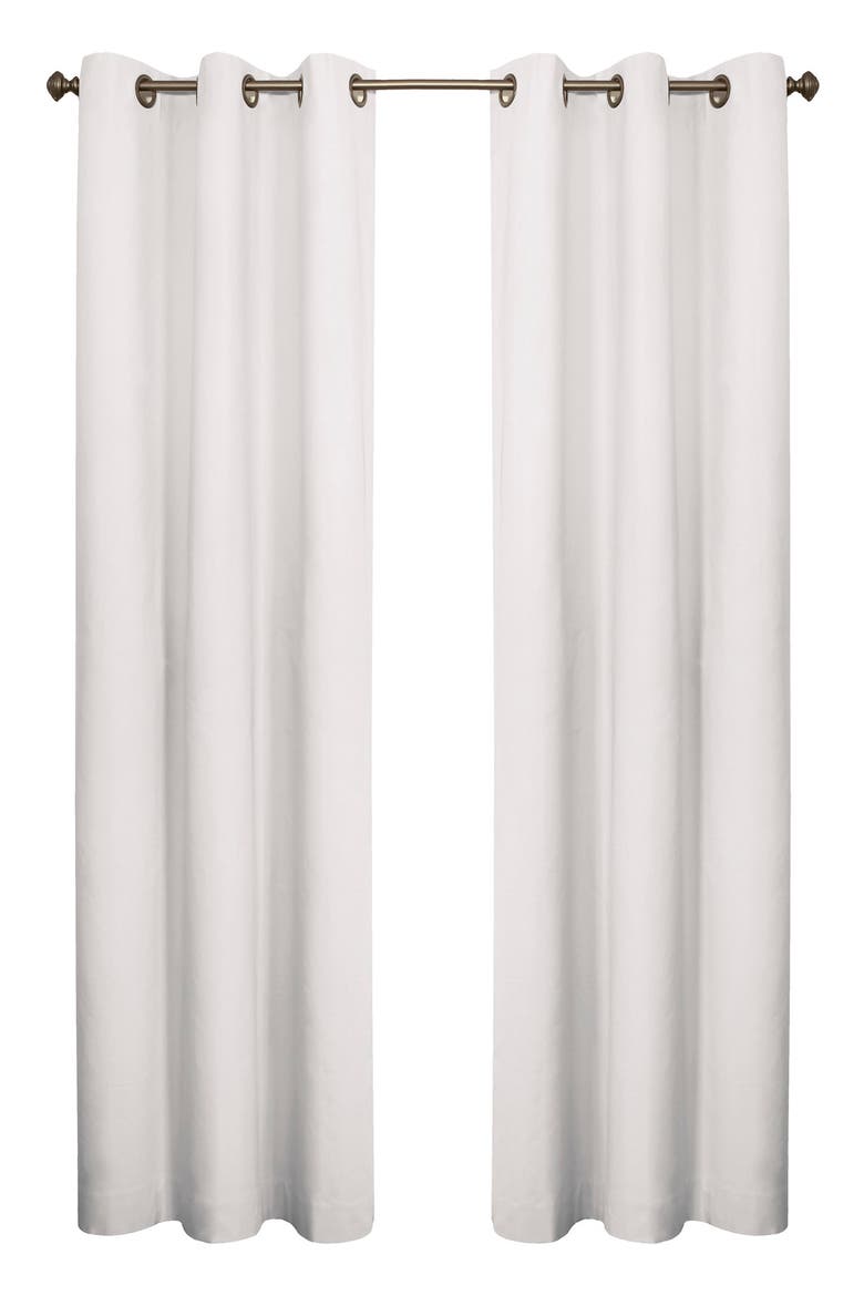 Set of 2 Cotton Curtain Panels, Main, color, WHITE